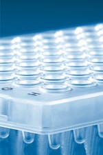 Microplaque PCR 96 puits incolore demi cadre profil bas
